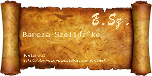 Barcza Szellőke névjegykártya